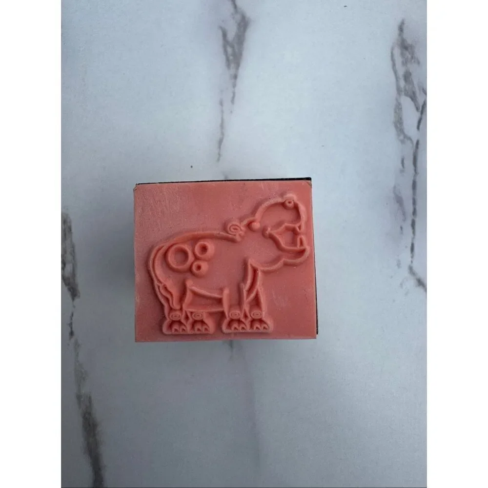 New Cartoon Hippo Rubber Stamp